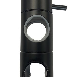 Caral glijstuk voor thermostatische regendoucheset opbouw mat zwart