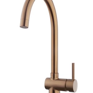 Caral keukenmengkraan geborsteld brons koper PVD