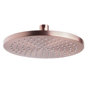 UniMatch hoofddouche rond 20 x 1,2 cm geborsteld koper