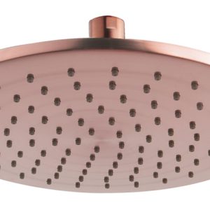 UniMatch hoofddouche rond 25 x 0,8 cm geborsteld koper