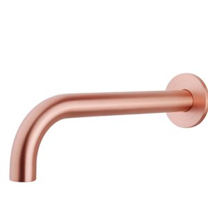 Caral baduitloop rond 25 cm 1/2'' geborsteld koper