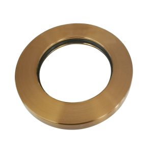 Slim rozet kraangedeelte eenhendel wastafelkraan 50 mm geborsteld brons koper PVD