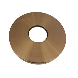 Slim rozet uitloop eenhendel wastafelkraan 50 mm geborsteld brons koper PVD