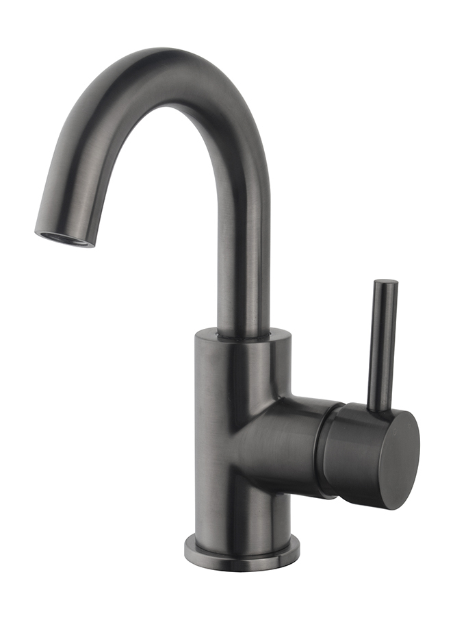 Caral wastafelkraan met draaibare uitloop gunmetal PVD