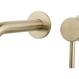 Caral afbouwdeel eenhendel wastafelkraan met coldstart geborsteld messing PVD