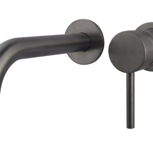 Caral afbouwdeel eenhendel wastafelkraan met coldstart gunmetal PVD