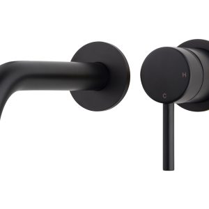 Caral afbouwdeel eenhendel wastafelkraan met coldstart mat zwart