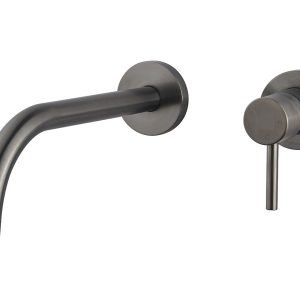 Caral Slim afbouwdeel eenhendel wastafelkraan met coldstart gunmetal PVD