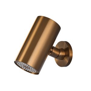 UniMatch Beam hoofddouche rond 1 stand met muurbevestiging geborsteld brons koper PVD