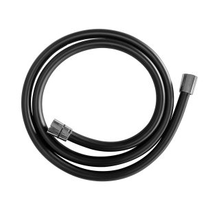 UniMatch doucheslang kunststof 150 cm mat zwart / chroom