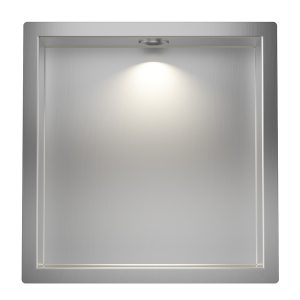 Demis inbouwnis met LED 30 x 30 x 7 cm RVS