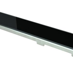 Glasrooster voor douchegoot 70 x 7 cm glanzend zwart