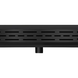 Douchegoot met flens en rooster 50 x 7 cm mat zwart