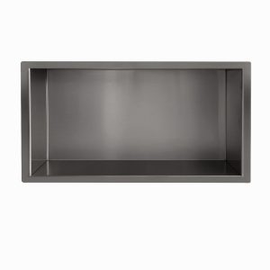 Demis inbouwnis 30 x 60 x 10 cm gunmetal PVD
