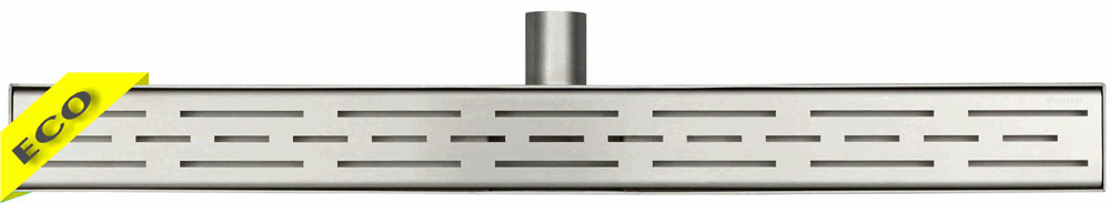 Eco douchegoot met rooster 70 x 7 cm RVS