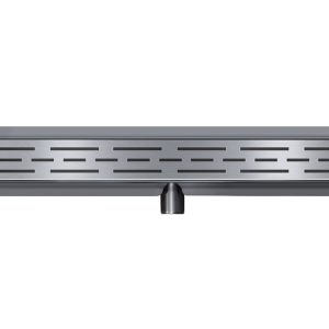 Douchegoot met flens en rooster 70 x 7 cm gunmetal PVD