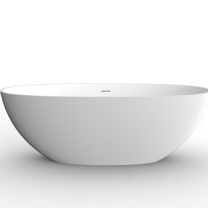 Chiek vrijstaand ligbad 165 x 75 cm solid surface mat wit