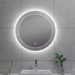 Deco spiegel rond met LED, dimbaar 60 cm