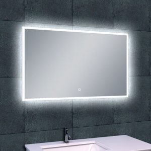Quatro spiegel rechthoek met LED, dimbaar en spiegelverwarming 100 x 60 cm