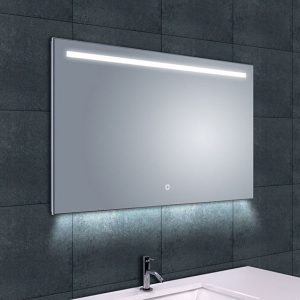 Ambi one spiegel rechthoek met LED, dimbaar en spiegelverwarming 100 x 60 cm