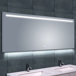 Ambi one spiegel rechthoek met LED, dimbaar en spiegelverwarming 160 x 60 cm