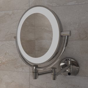 Wandscheerspiegel LED chroom