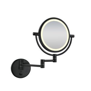 Wandscheerspiegel LED mat zwart