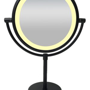 Scheerspiegel staand LED op batterijen mat zwart