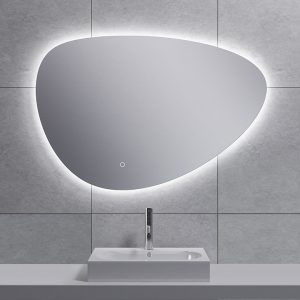 Uovo spiegel ovaal met LED, dimbaar en spiegelverwarming 90 cm