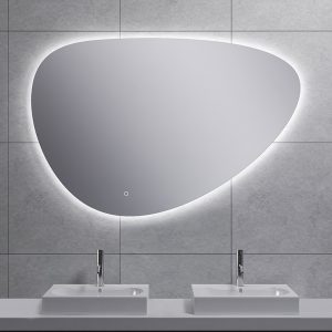 Uovo spiegel ovaal met LED, dimbaar en spiegelverwarming 120 cm