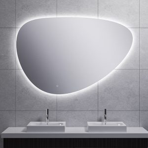 Uovo spiegel ovaal met LED, dimbaar en spiegelverwarming 140 cm