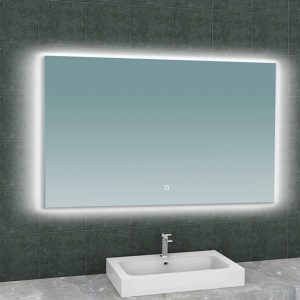 Soul spiegel rechthoek met LED, dimbaar en spiegelverwarming 120 x 80 cm