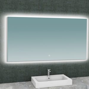 Soul spiegel rechthoek met LED, dimbaar en spiegelverwarming 140 x 80 cm