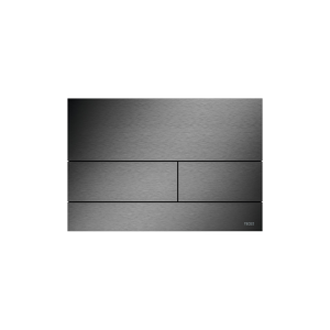 TECE SQUARE II METAAL wc-bedieningsplaat voor duospoeltechniek | GEBORSTELD ZWART CHROOM (MET ANTI-VINGERPRINT)