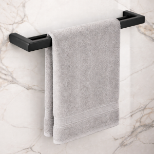 KAYvit handdoekhouder dubbel | zwart 595X120X20