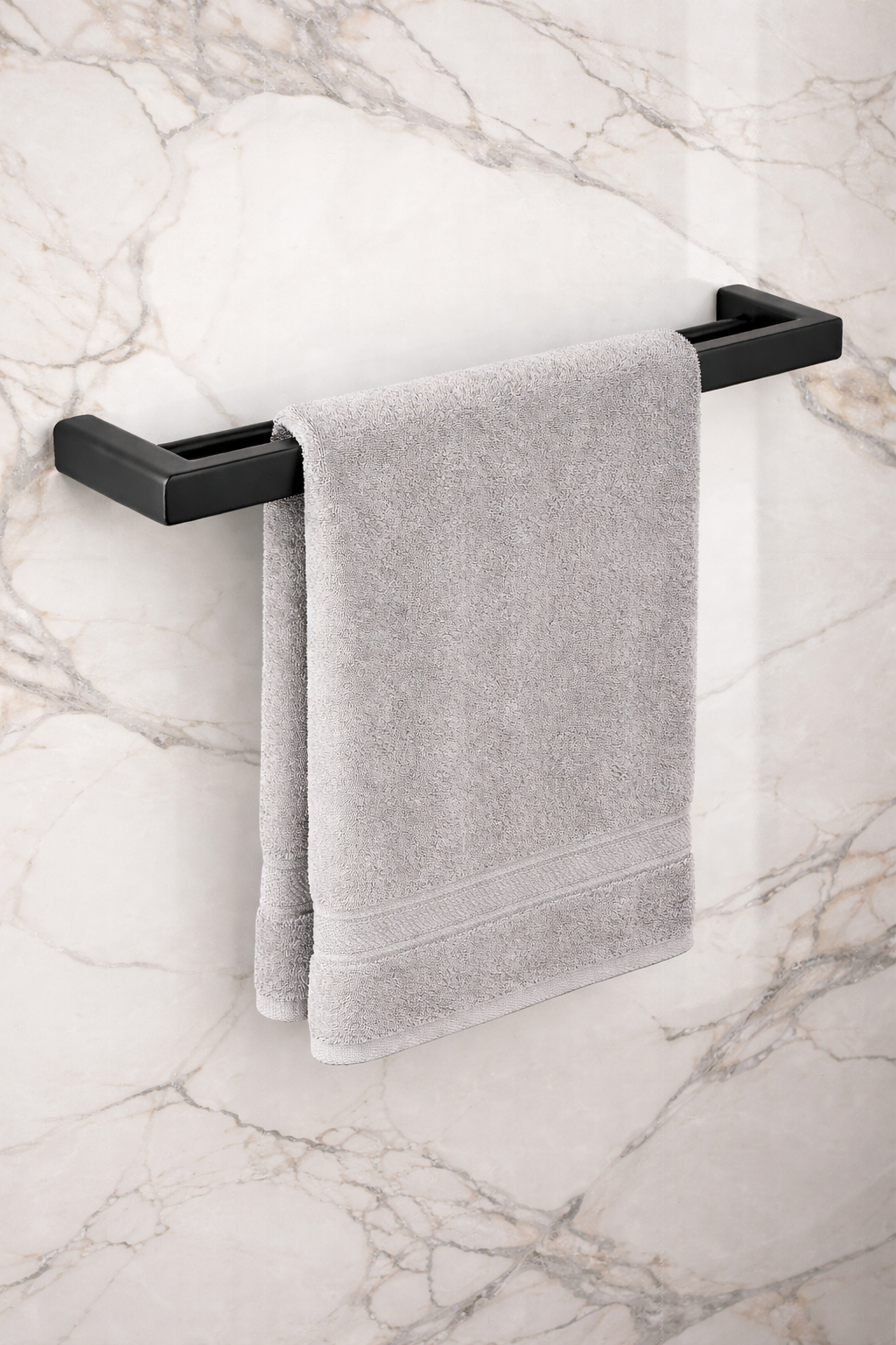 KAYvit handdoekhouder dubbel | zwart 595X120X20