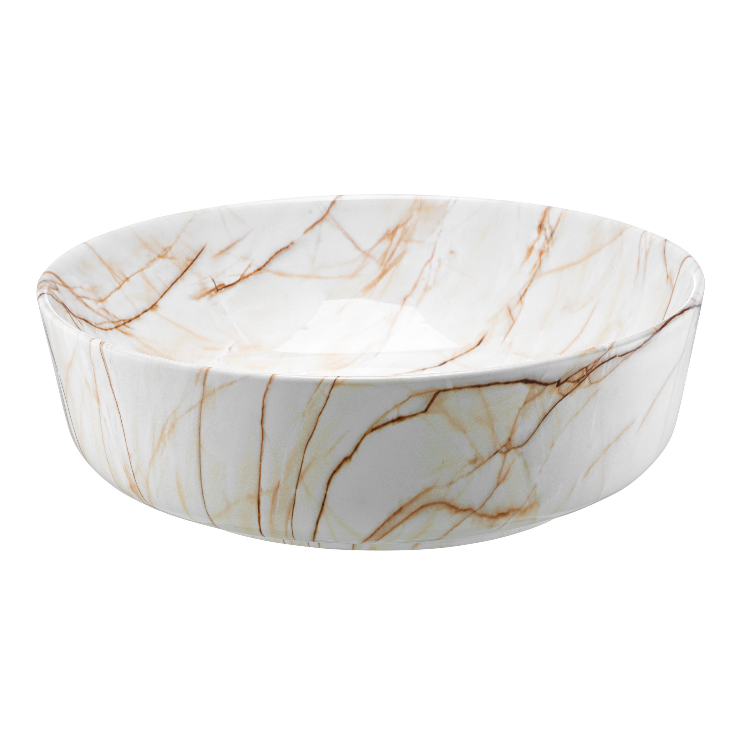 Marmerlook opbouw waskom | Taupe donkere ader 420x420x140 LX-8428MA-3 KAYVIT