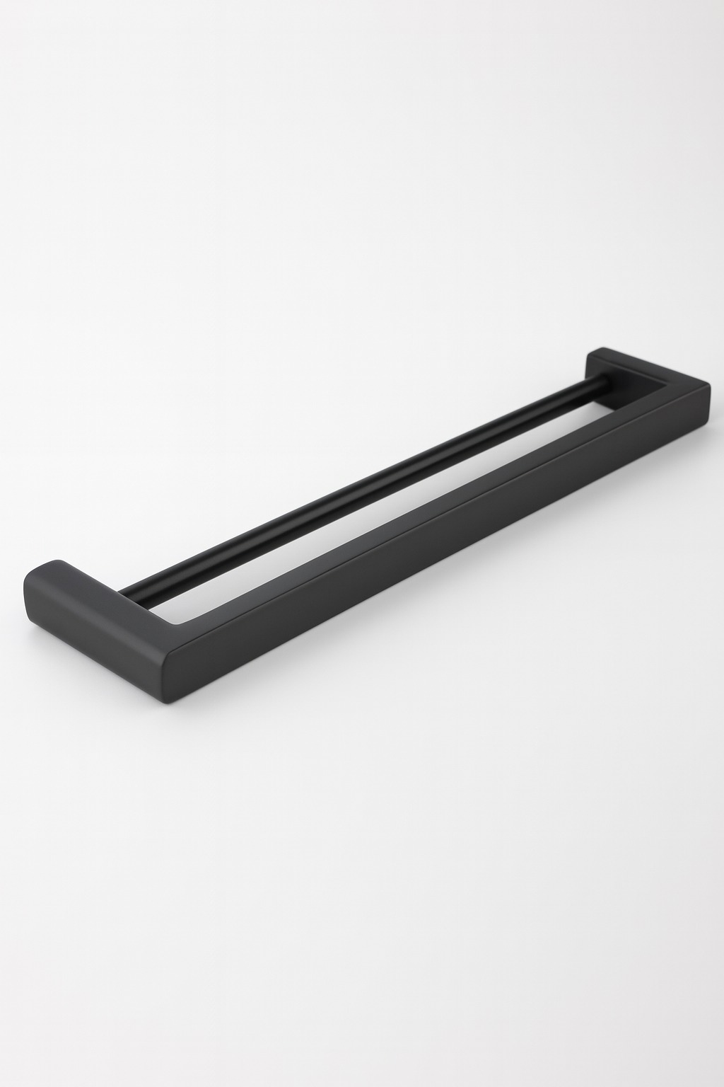 Handdoekhouder dubbel | zwart 595X120X20