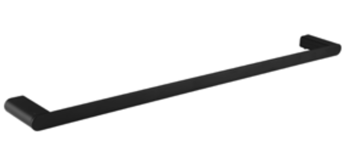 Handdoekhouder enkel | zwart 595X70X20