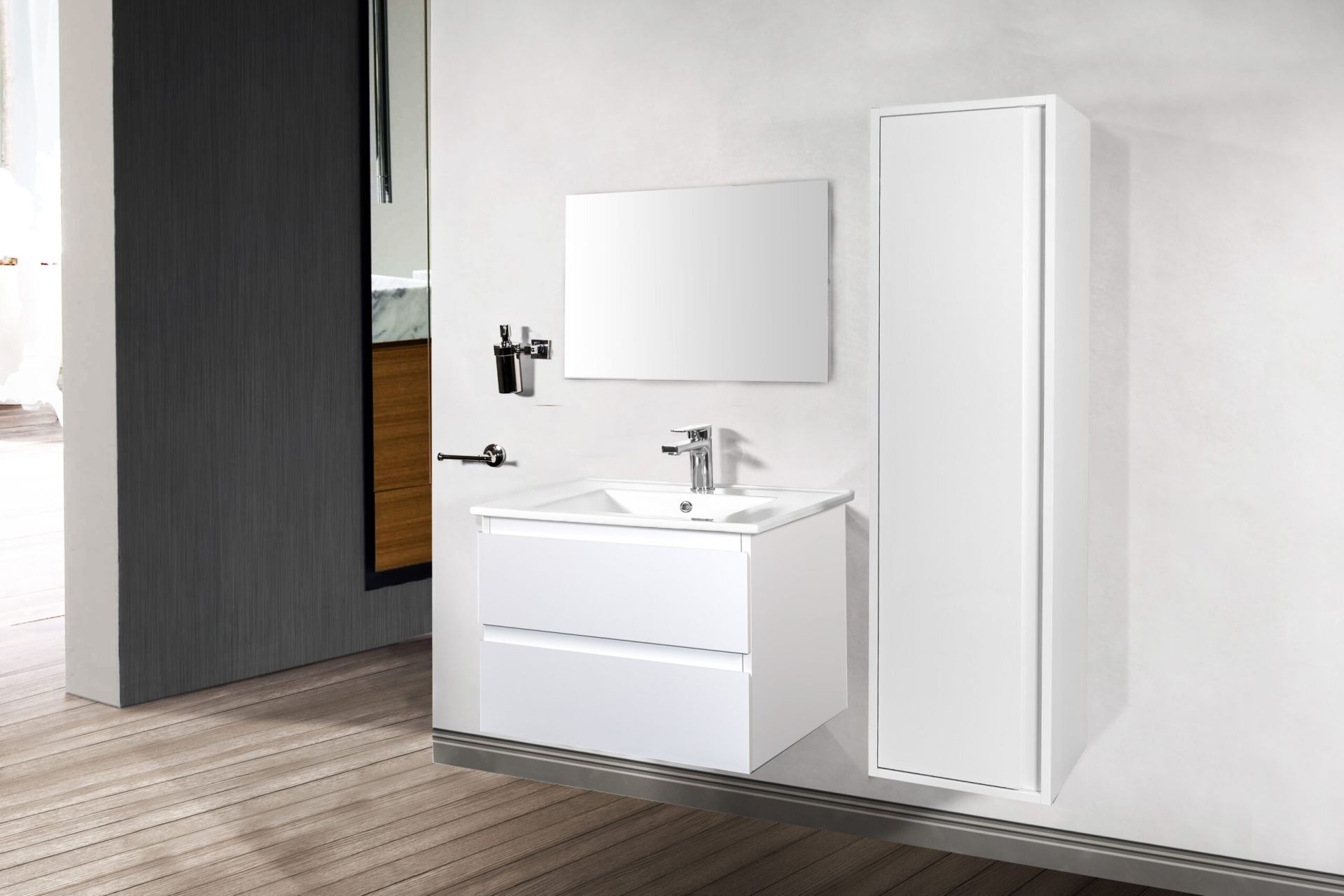 SALLY | Badkamermeubel | Wit Glossy 80 cm