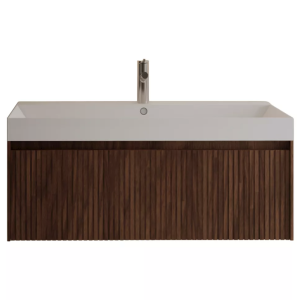 TIMOTHEUS | Badkamermeubel | Walnut 100 cm - 1 lade