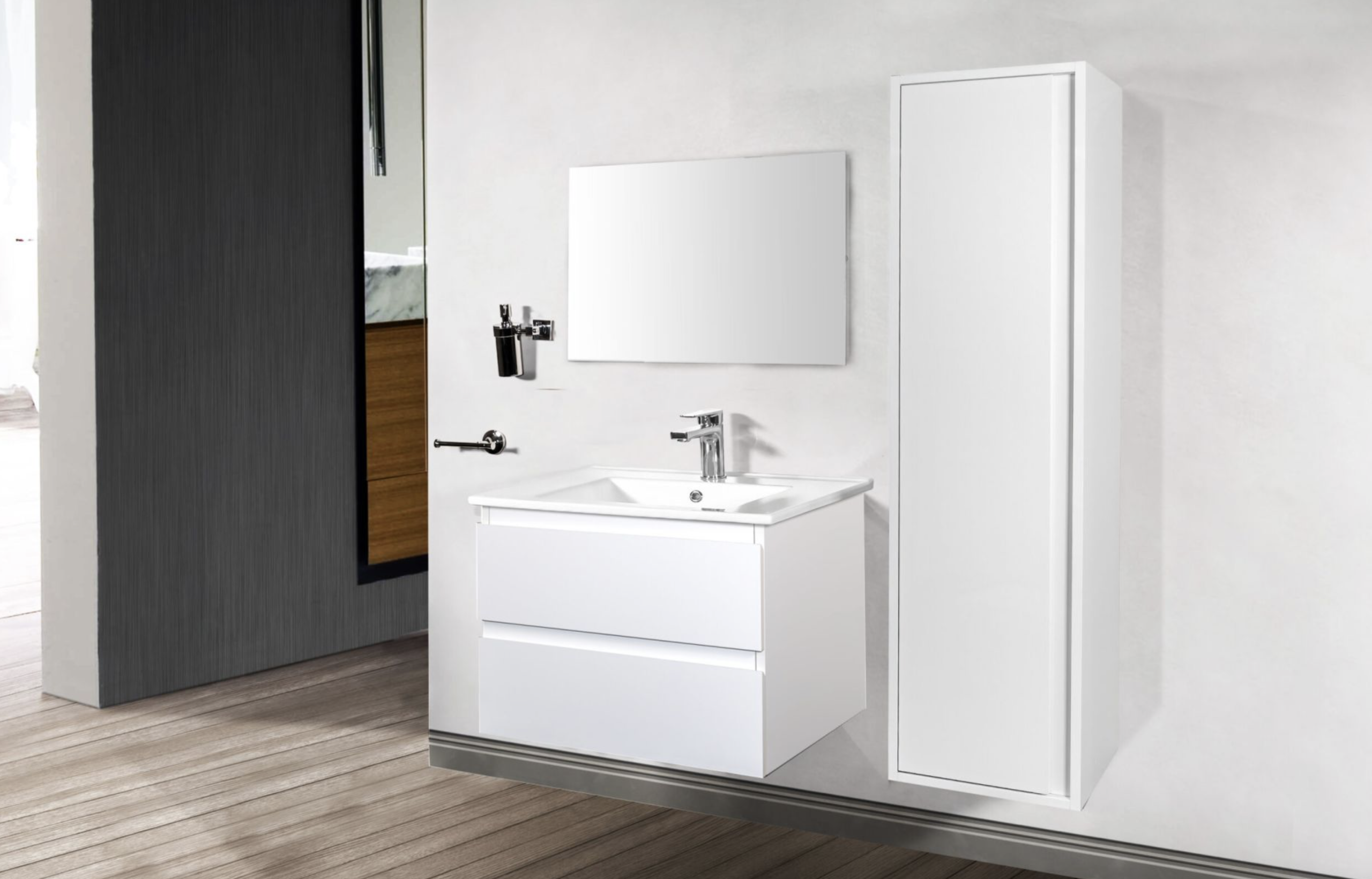 SALLY | Badkamermeubel | Mat Wit 100 cm