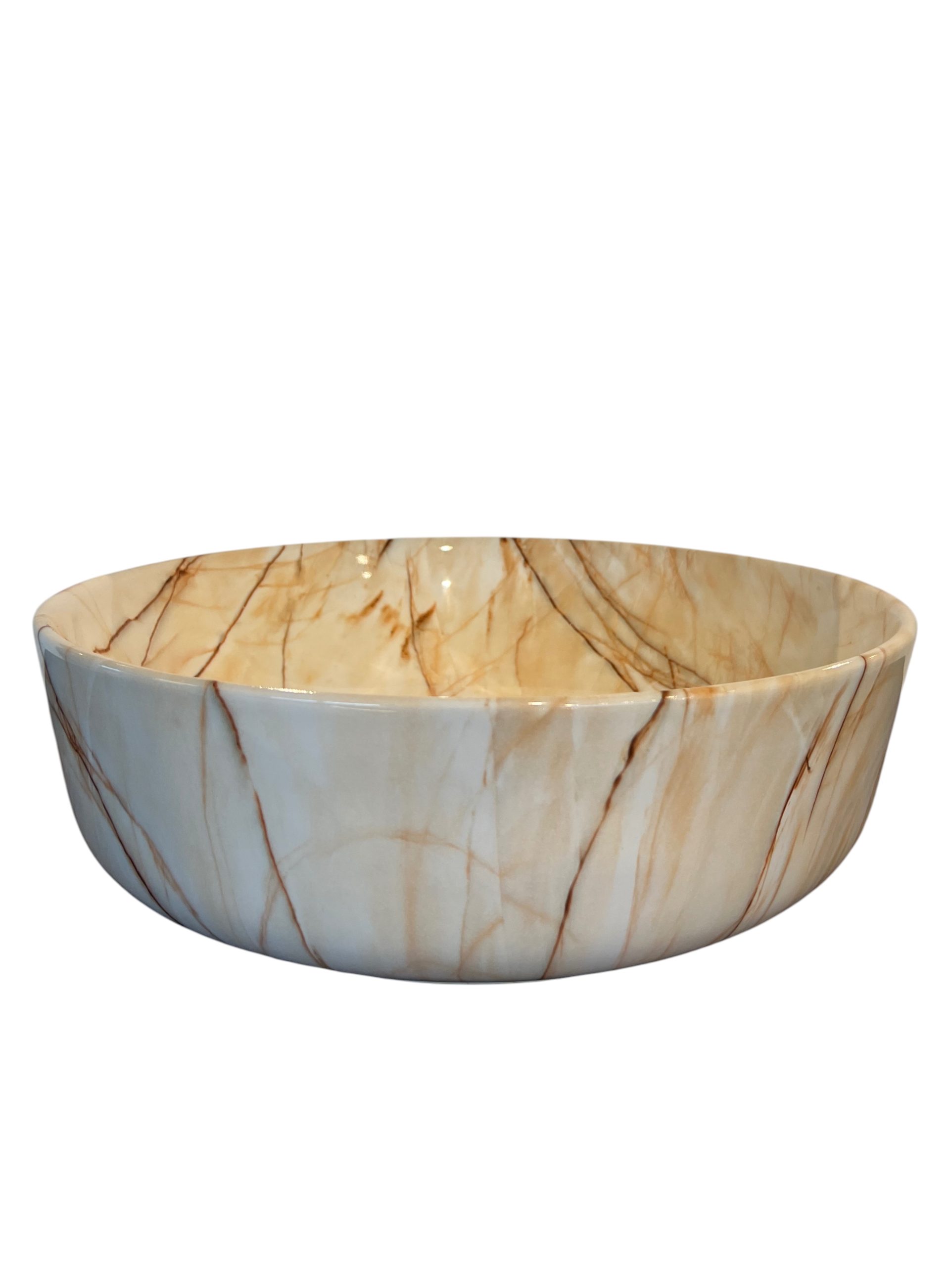 Marmerlook opbouw waskom | Taupe donkere ader 420x420x140 LX-8428MA-3