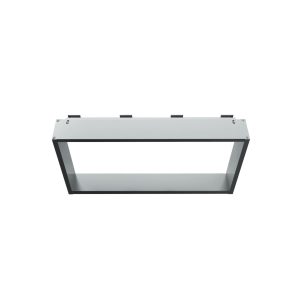 Opbouwnis voor douchewand  4 handdoekhaken  aluminium 60X30X8 CM | GLANZEND ALUMINIUM