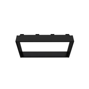 Opbouwnis voor douchewand  4 handdoekhaken  aluminium 60X30X8 CM | MAT ZWART