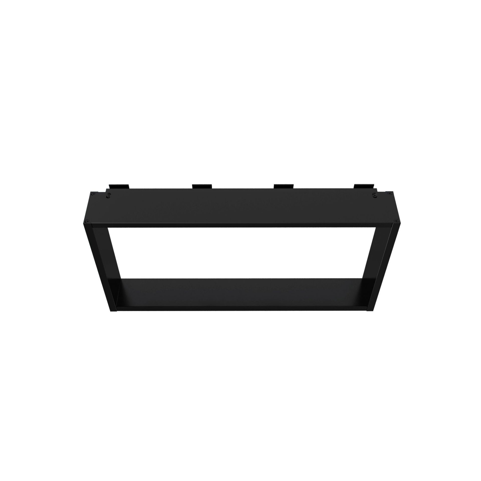 Opbouwnis voor douchewand 4 handdoekhaken aluminium 60X30X8 CM | MAT ZWART