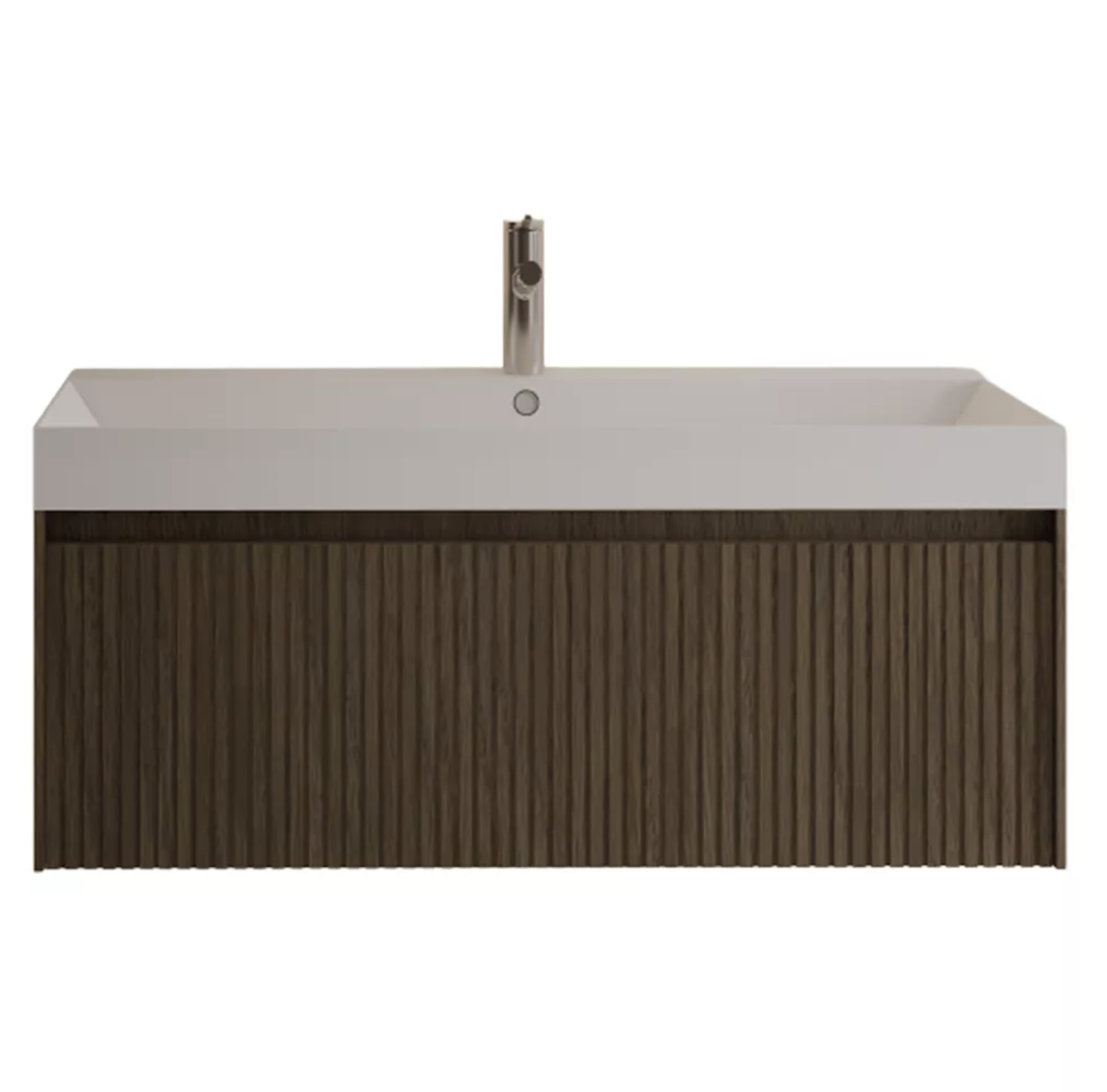 TIMOTHEUS | Badkamermeubel | Ash Grey 100 cm - 1 lade