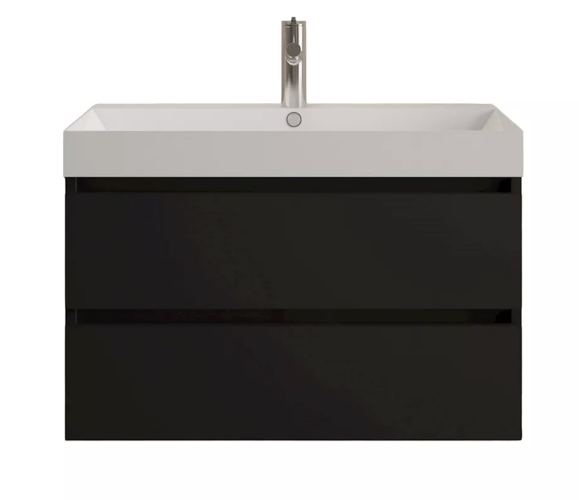 Milan | Badkamermeubel | Mat zwart 60 cm