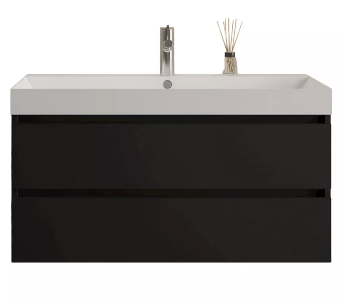 Milan | Badkamermeubel | Mat Zwart 100 cm
