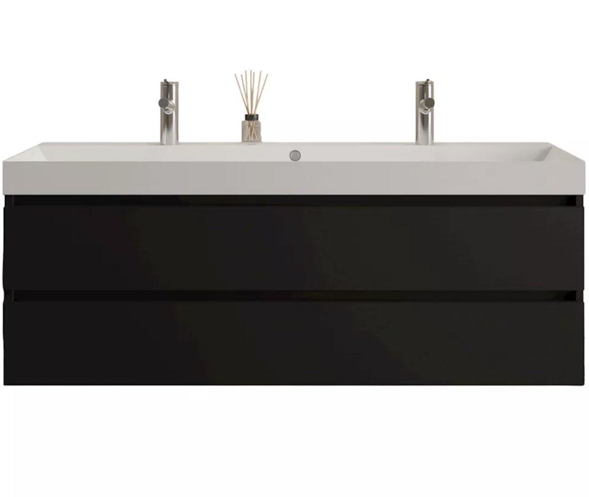 Milan | Badkamermeubel | Mat Zwart 120 cm